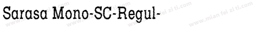 Sarasa Mono-SC-Regul字体转换
